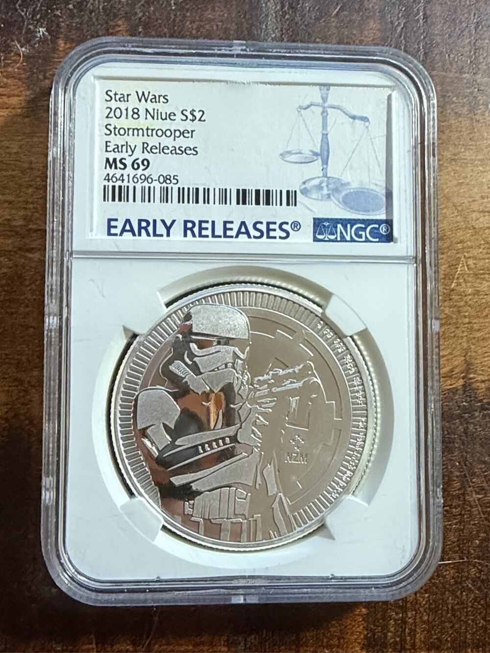 2018 Niue $2 Star Wars Stormtrooper 1 oz Silver Coin NGC MS 69